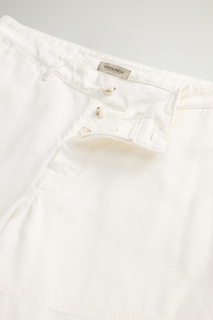 Pantalon Carpenter teint en pièce en pur toile de coton Blanc photo 5 | Woolrich