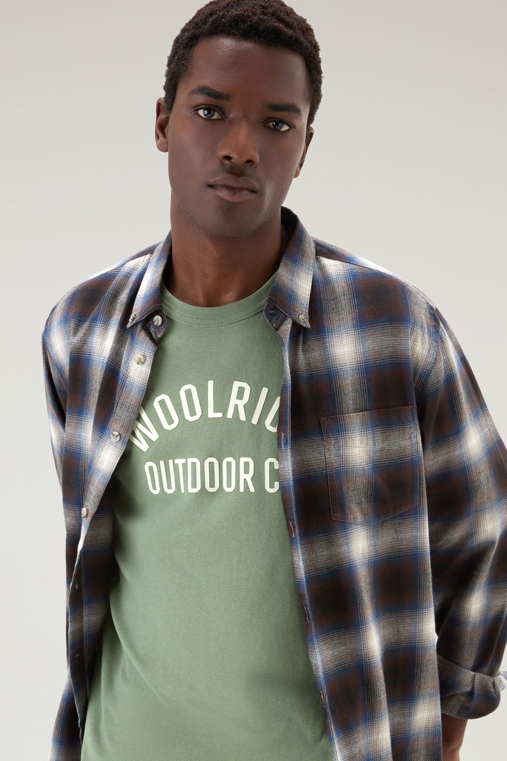 T-Shirt in Pure Cotton with Text Green photo 4 | Woolrich