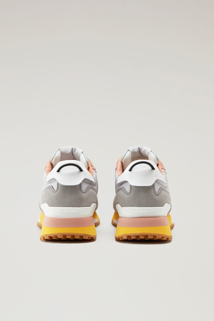 Retro-Sneaker aus Leder mit Nylon-Details Grau photo 3 | Woolrich