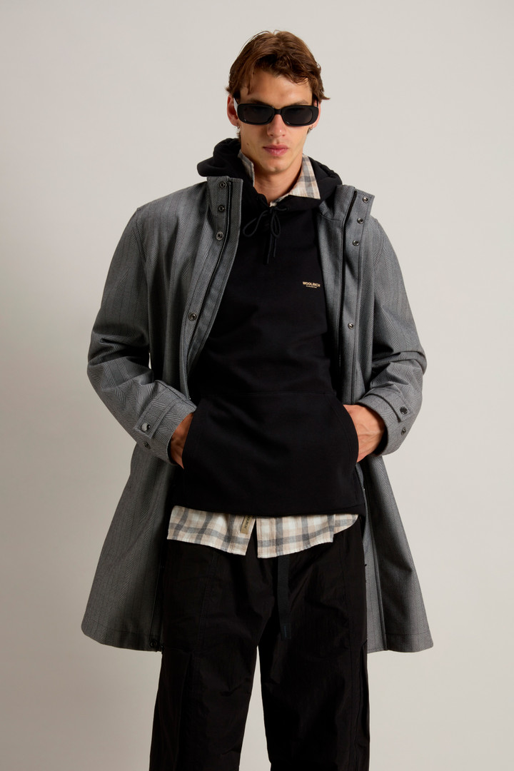 Felpa con cappuccio in misto cotone interlock Nero photo 7 | Woolrich