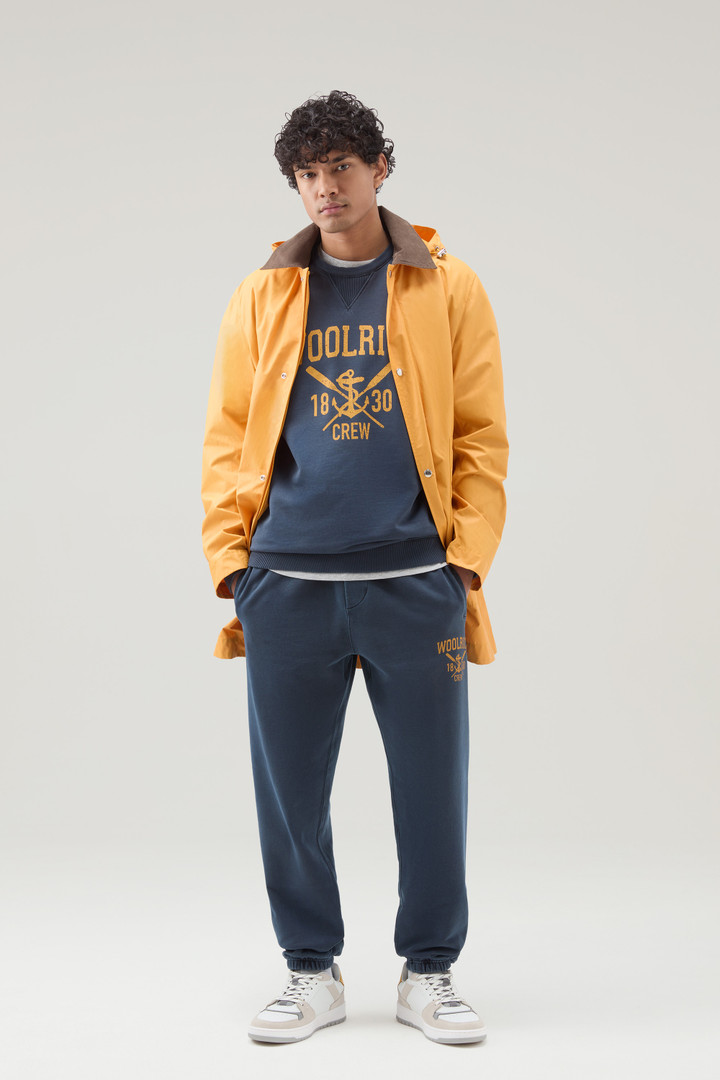 Sweatpants in Pure Brushed Cotton with Drawstring Blue photo 2 | Woolrich