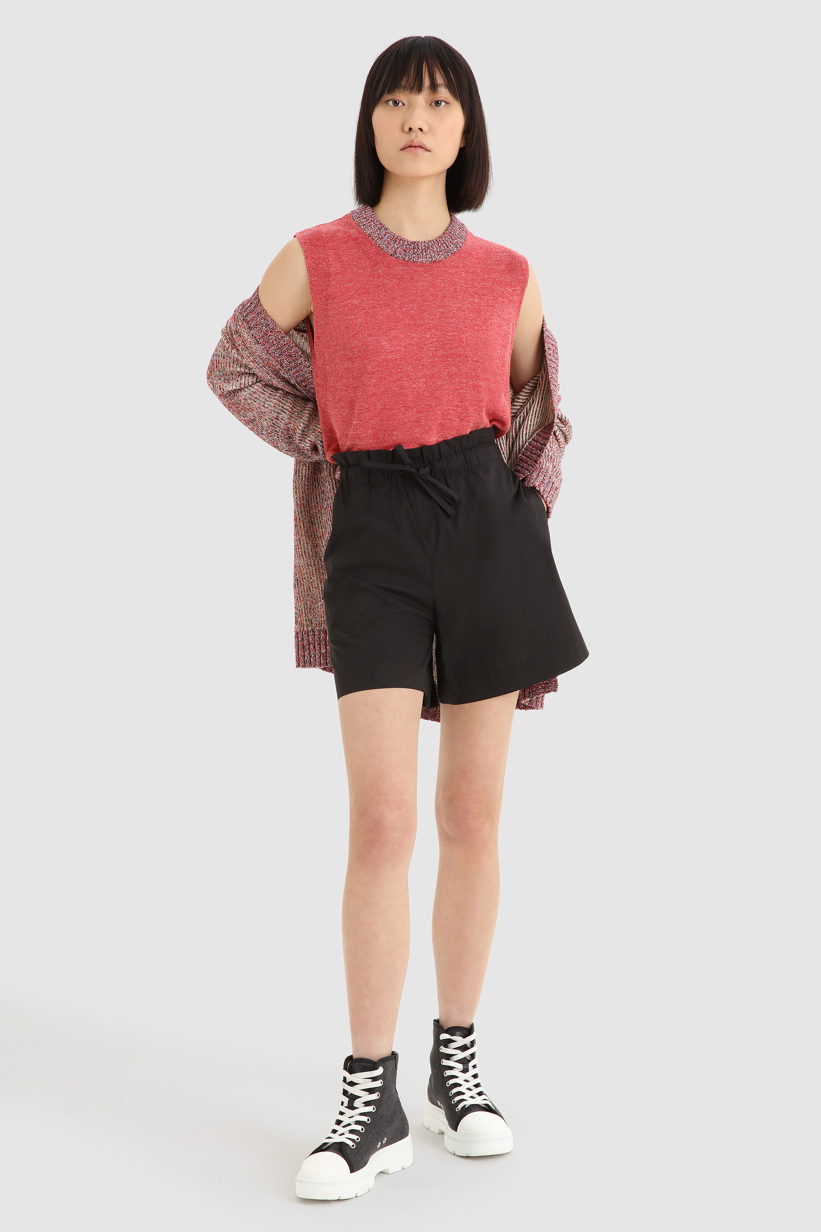 Shorts aus Baumwollpopeline Schwarz photo 2 | Woolrich