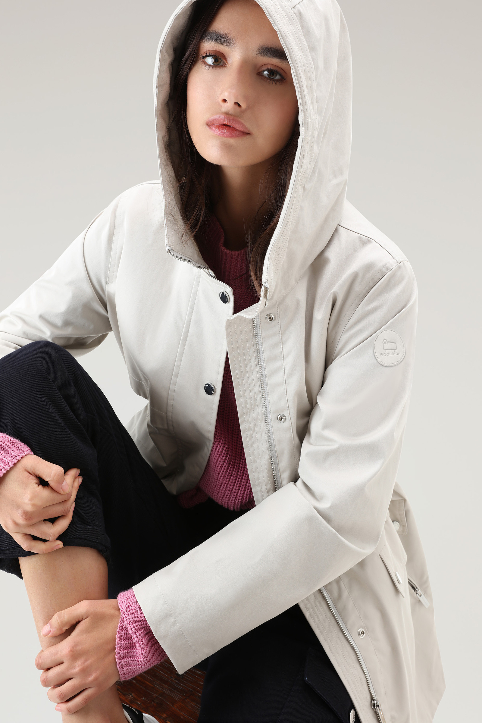 Havice Summer Parka van zuiver katoen wit photo 3 | Woolrich