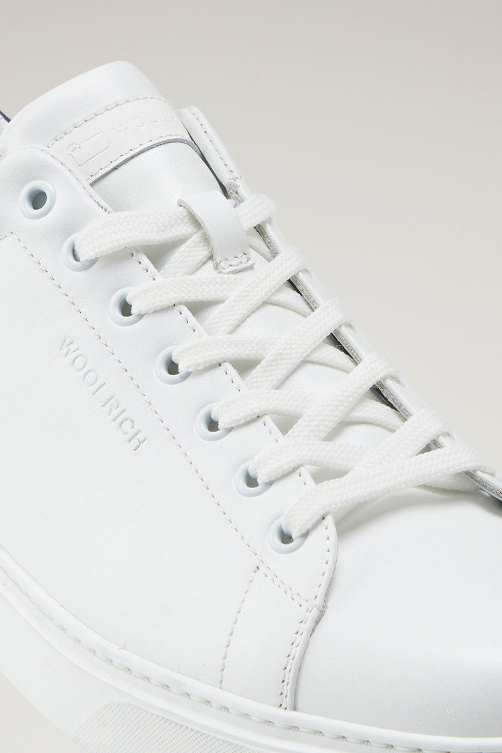 Leather Classic Court Sneakers with Contrasting Details White photo 5 | Woolrich