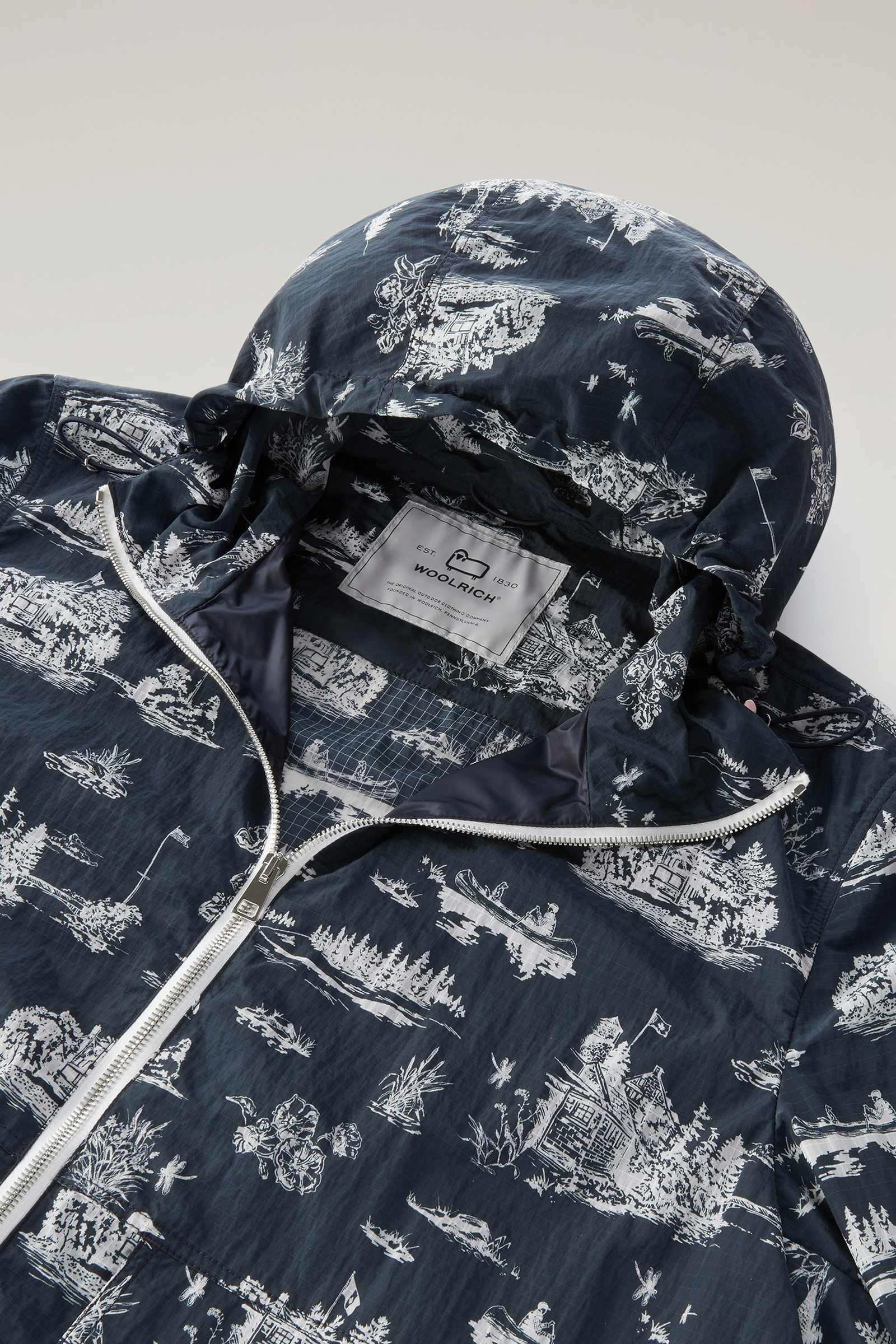 Kapuzenjacke Zavikon aus Ripstop-Crinkle-Nylon blau photo 6 | Woolrich
