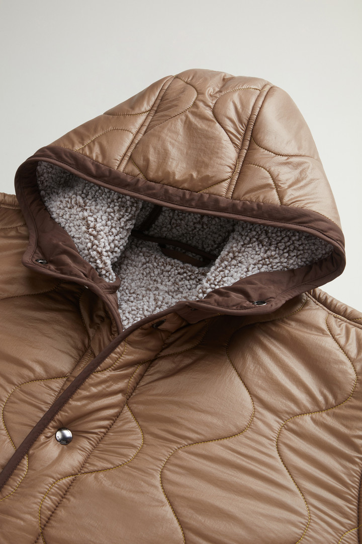 Quilted Coat with Sherpa Lining by Todd Snyder Beige photo 6 | Woolrich