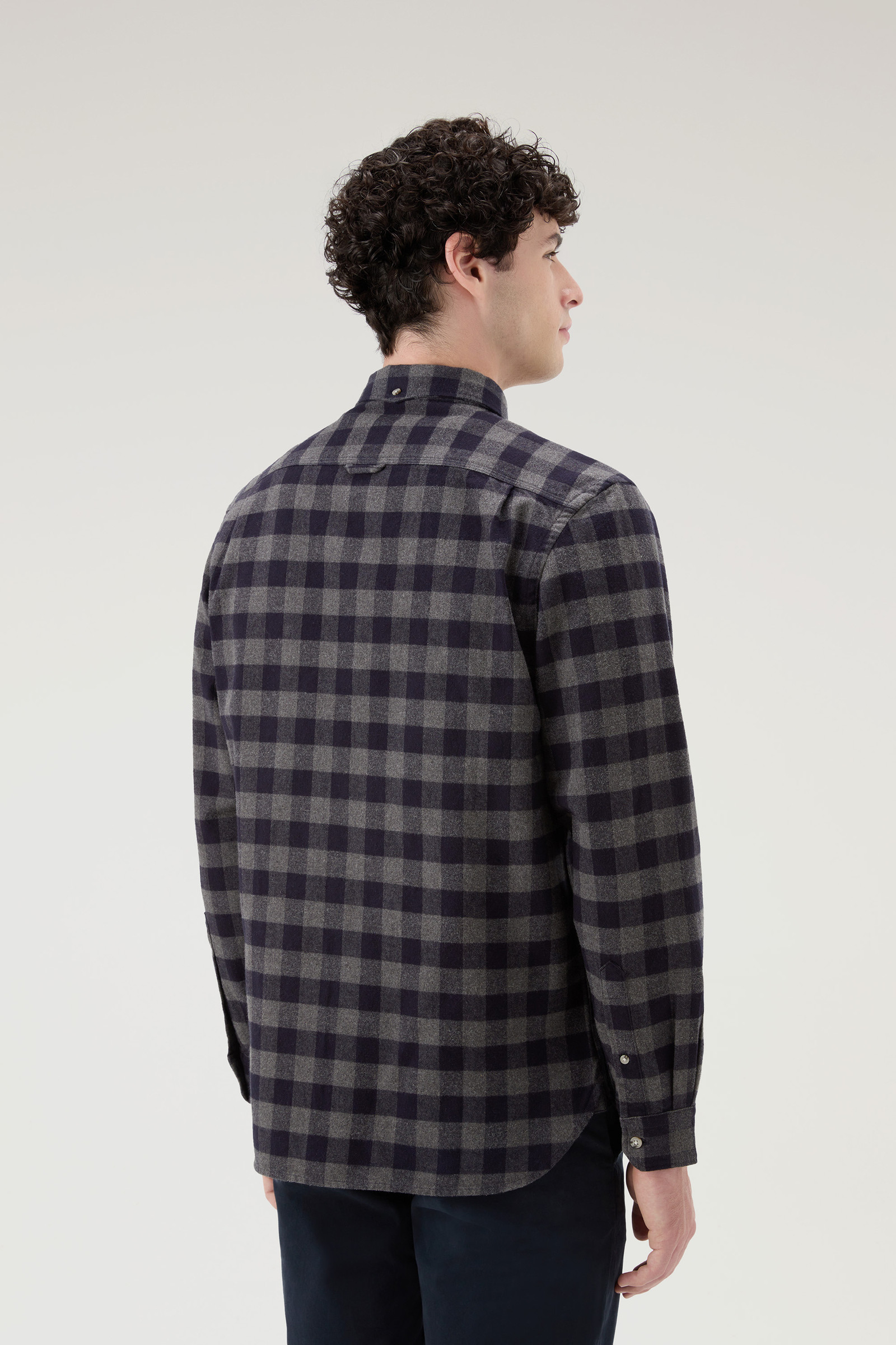 Traditionelles Karoshirt aus Flanell blau photo 3 | Woolrich