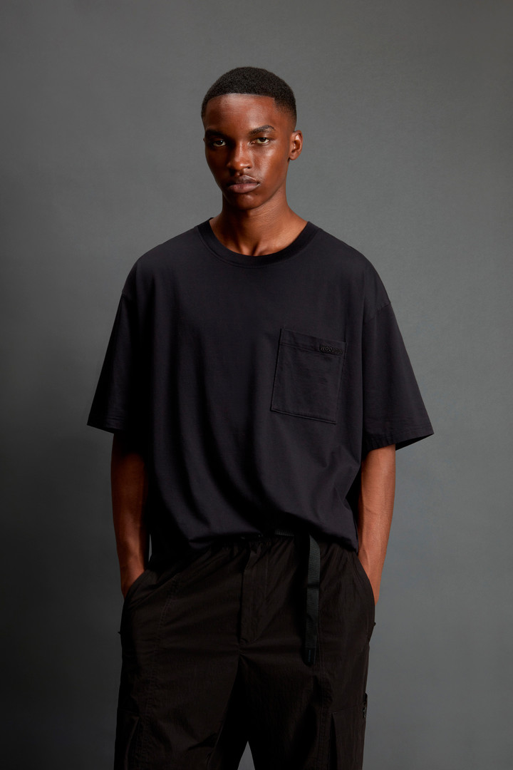 T-shirt van zuiver katoen by Todd Snyder Zwart photo 1 | Woolrich