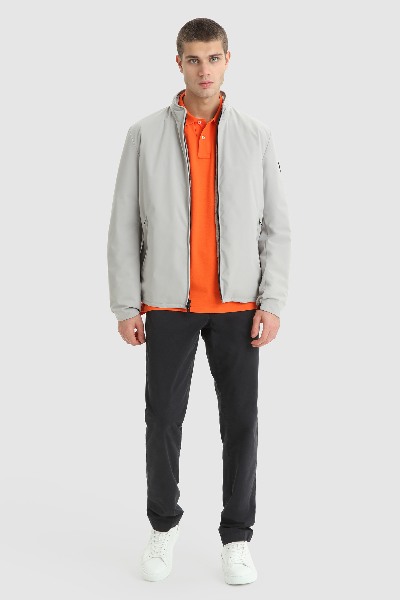 Zweilagige, wattierte Sailing-Bomberjacke Grau photo 2 | Woolrich
