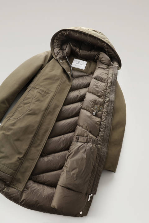 Weoka Parka in Soft Ottoman Fabric Green photo 2 | Woolrich