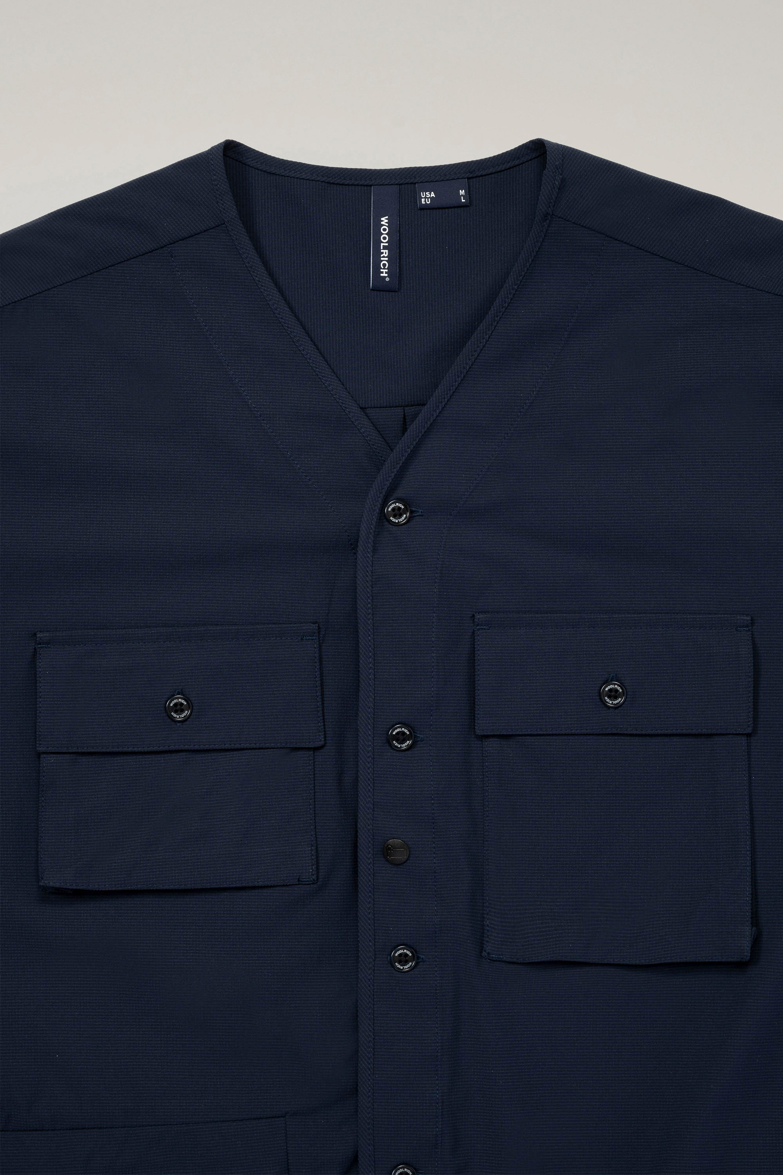 High Aeration Cardigan in Stretch Ripstop Blue photo 6 | Woolrich