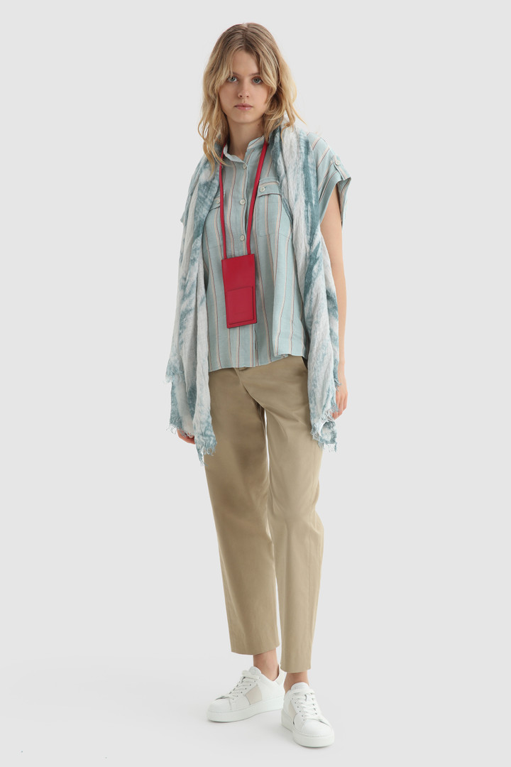Striped Linen Blend Shirt Blue photo 2 | Woolrich