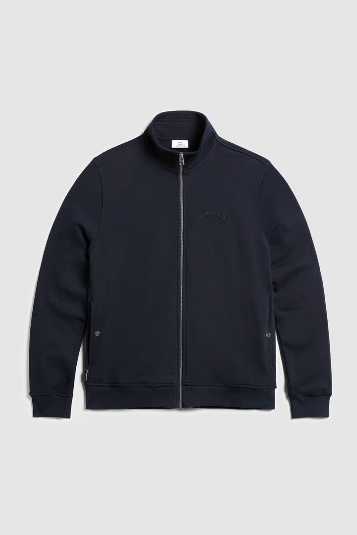 Sweat Luxe Track avec logo vintage brodé bleu photo 4 | Woolrich