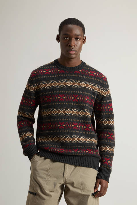 Pull Fair Isle en laine Mérinos mélangée Multicolore | Woolrich