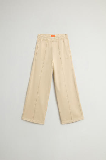 Teen Girls’ Garment-Dyed Pants in Pure Cotton Fleece Beige | Woolrich