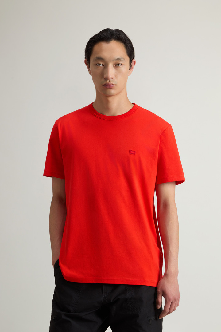 T-shirt Sheep en pur coton avec écusson Rouge photo 1 | Woolrich