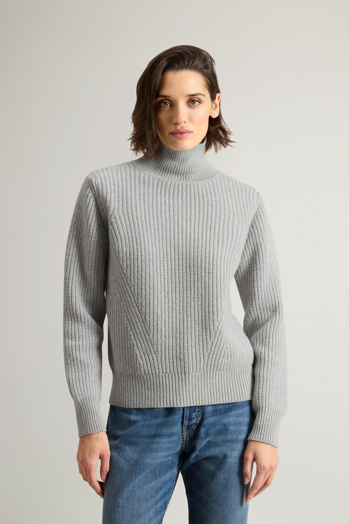 Canberra Turtleneck Sweater in Pure Virgin Wool Gray photo 1 | Woolrich