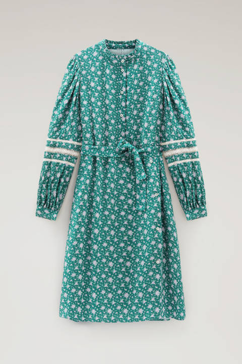 Printed Dress with Floral Pattern Green photo 2 | Woolrich