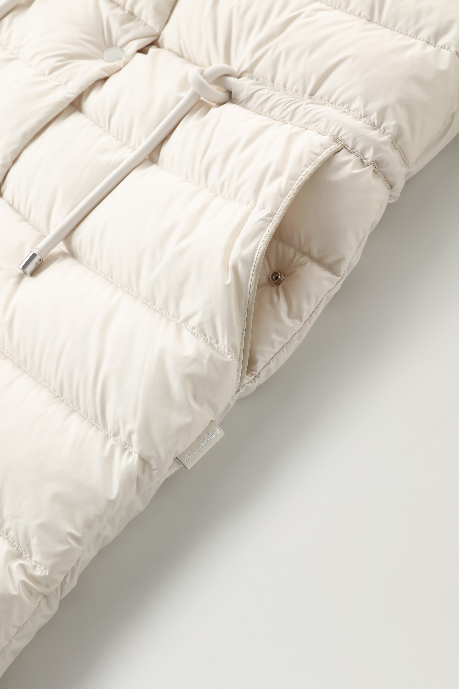 Ellis Long Microfiber Down Jacket White photo 8 | Woolrich