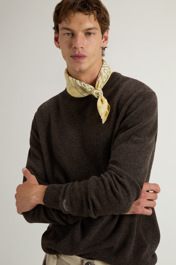 Pure Wool Crewneck Sweater Brown photo 4 | Woolrich