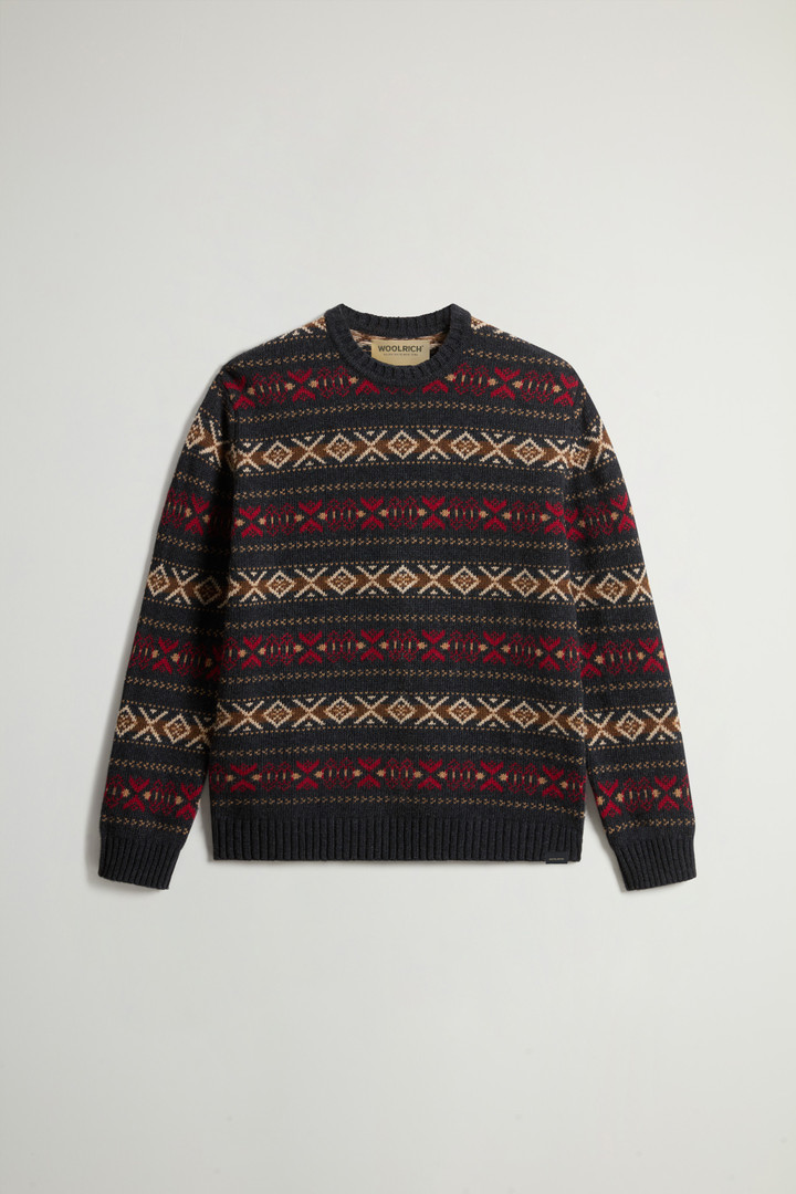 Fair Isle Sweater in Merino Wool Blend Men Multicolor