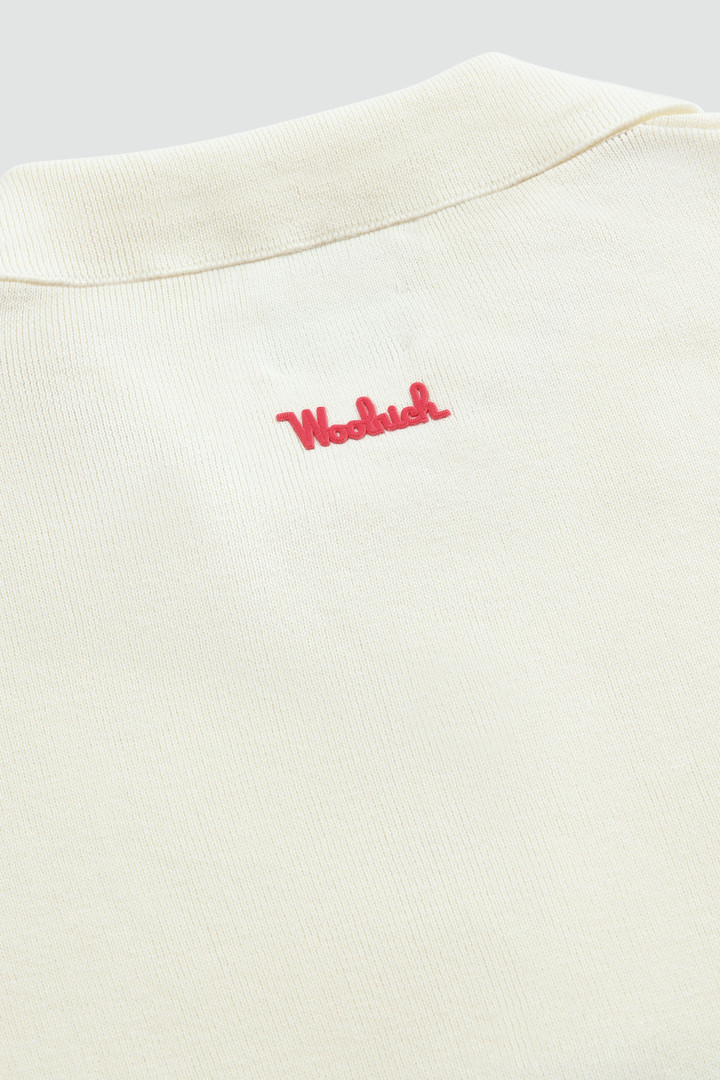 Striped Cotton Polo Shirt White photo 6 | Woolrich