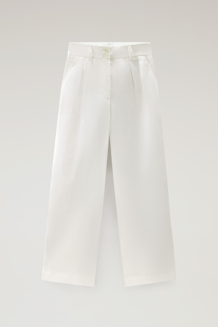 Pantalon en popeline de pur coton Blanc photo 4 | Woolrich