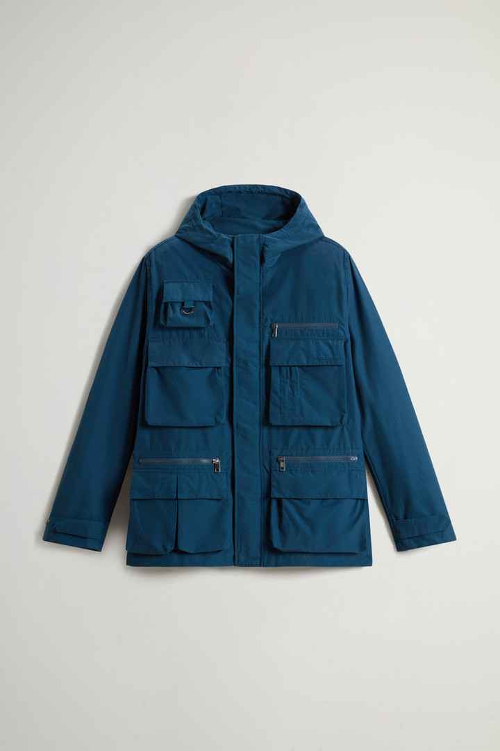 Fishing Jacket in Cotton- and Nylon-Blend Olmetex Ripstop by Todd Snyder Blue photo 5 | Woolrich