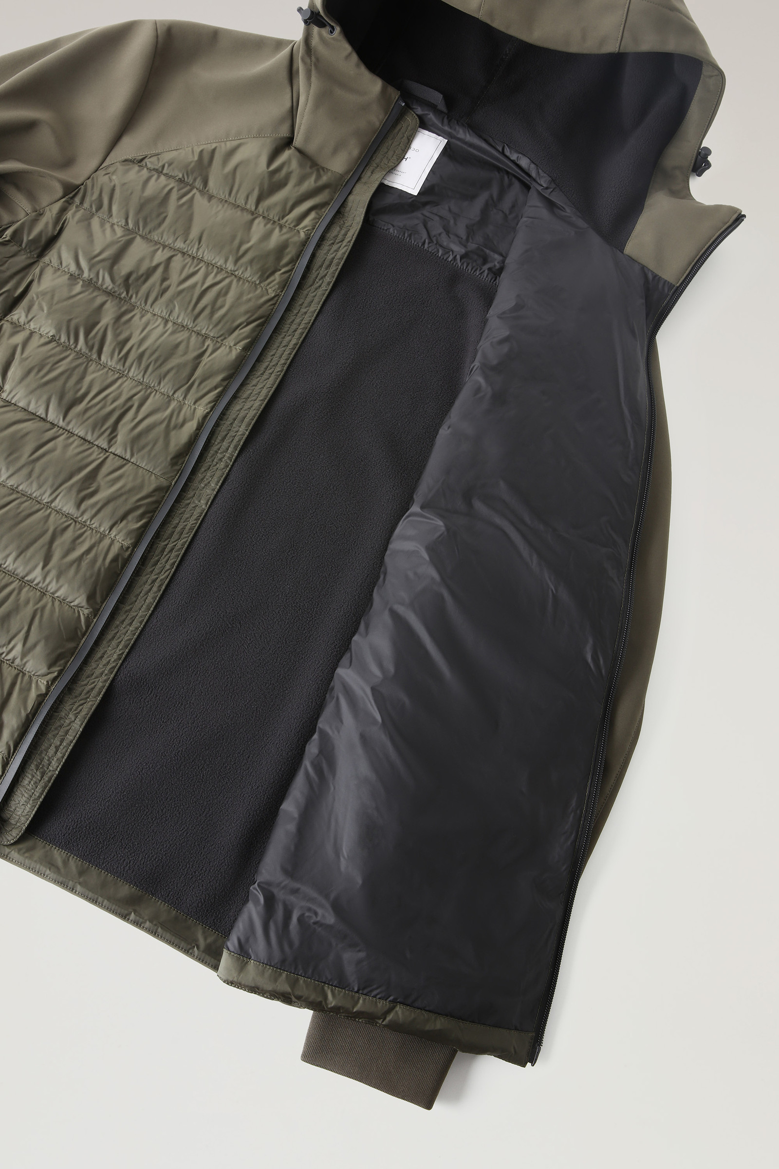 Softshell Hybrid Jacket with Front Quilting Green photo 10 | Woolrich