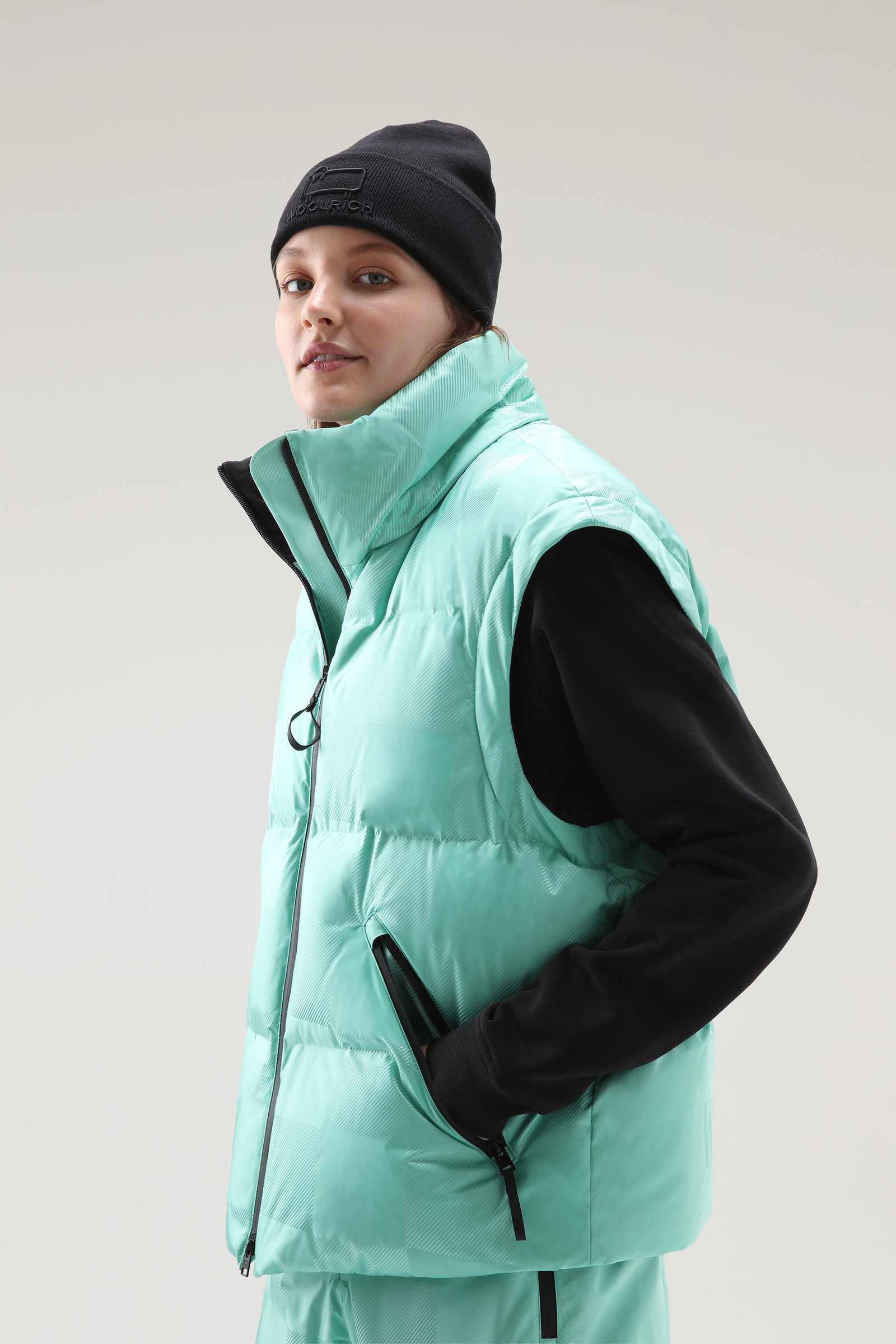 Doudoune de ski Shelter imperméable avec capuche et manches amovibles Vert photo 4 | Woolrich