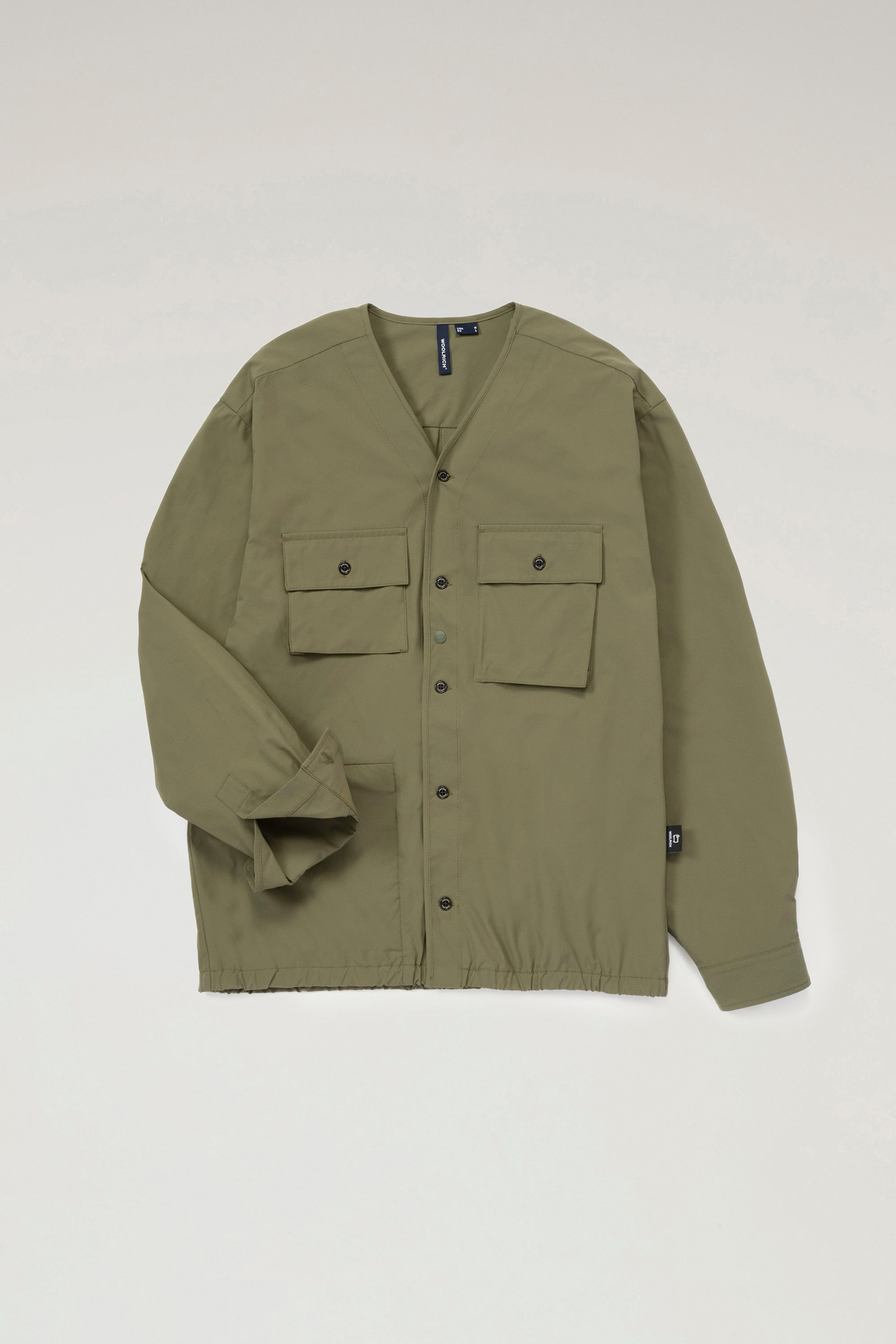 High Aeration Cardigan in Stretch Ripstop Green photo 5 | Woolrich