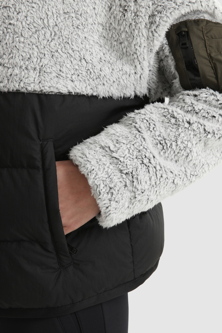 Sweat à capuche en polaire et nylon
