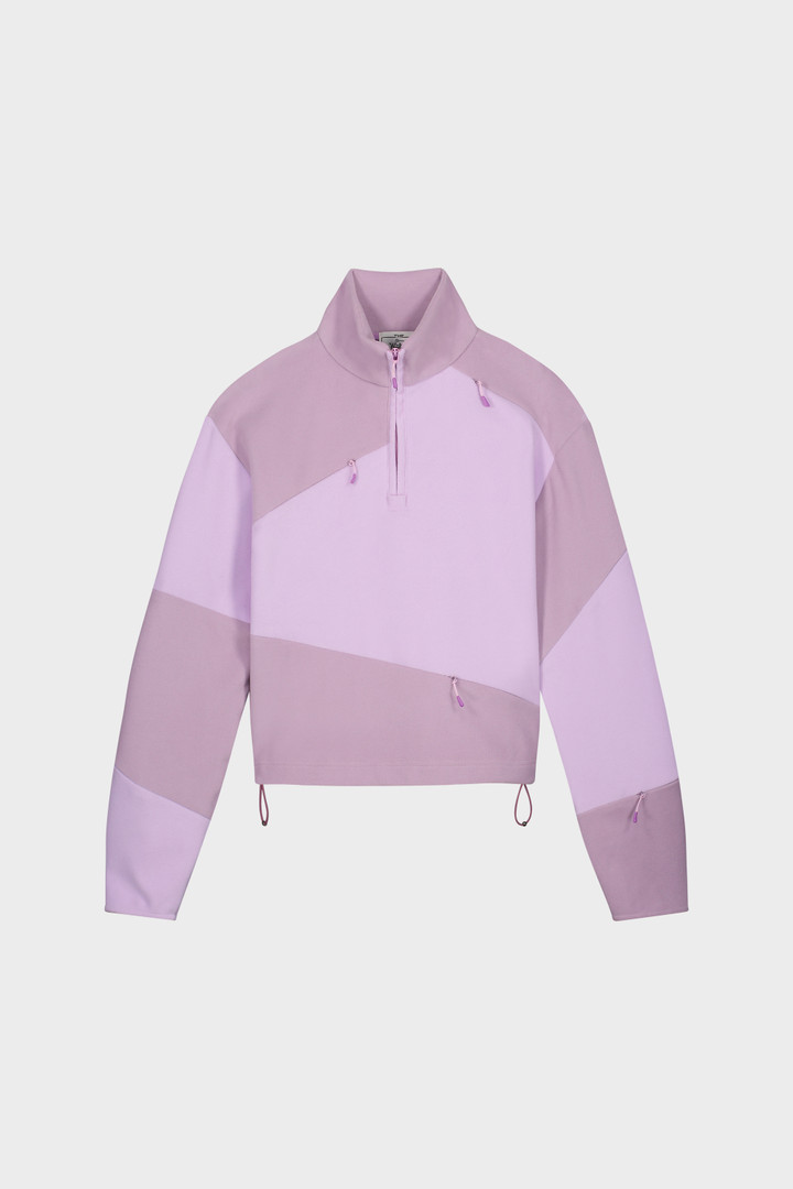 quarter zip sweatshirt pink