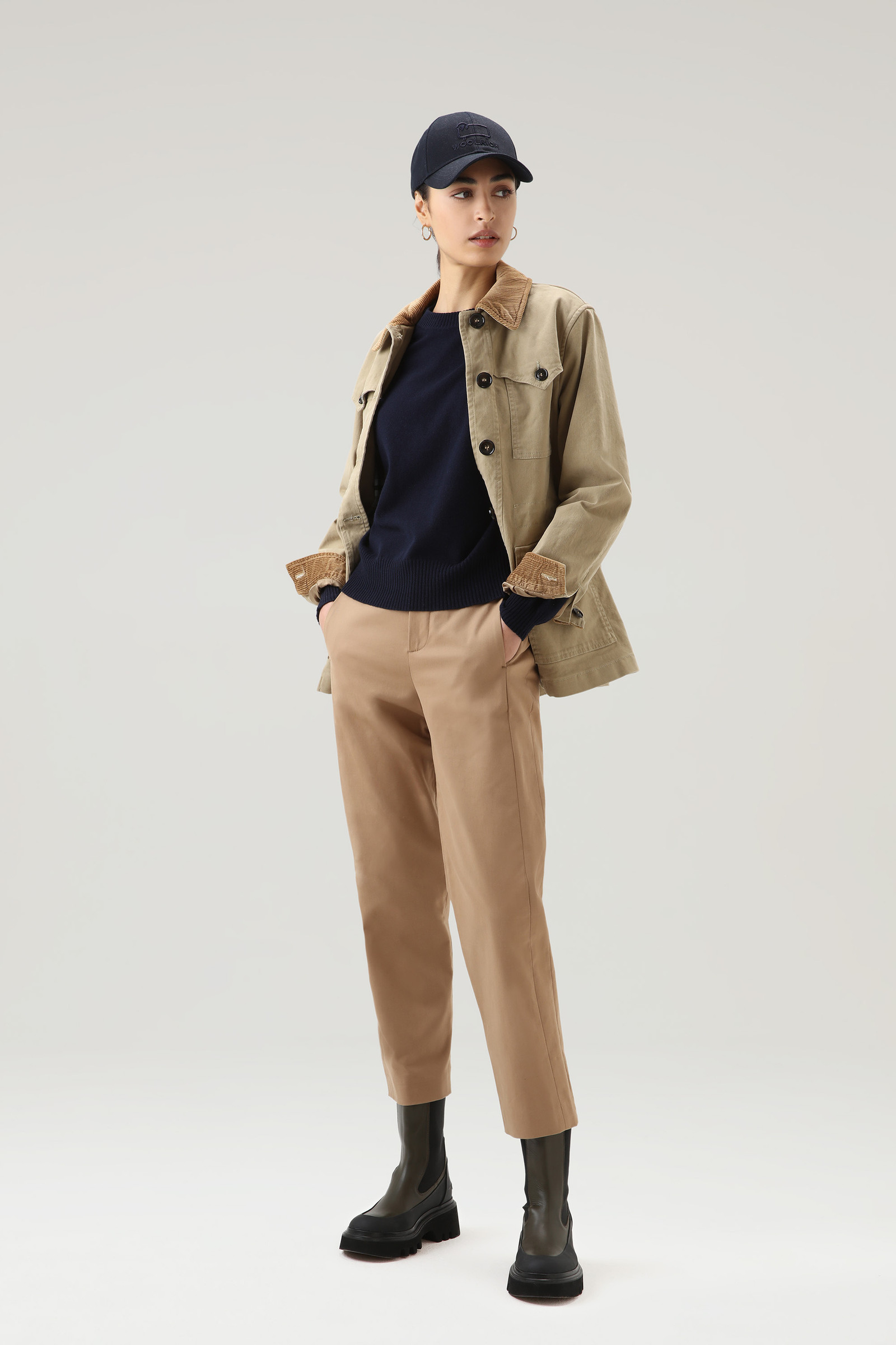 Cashmere and Wool Blend Crewneck Sweater Blue photo 2 | Woolrich