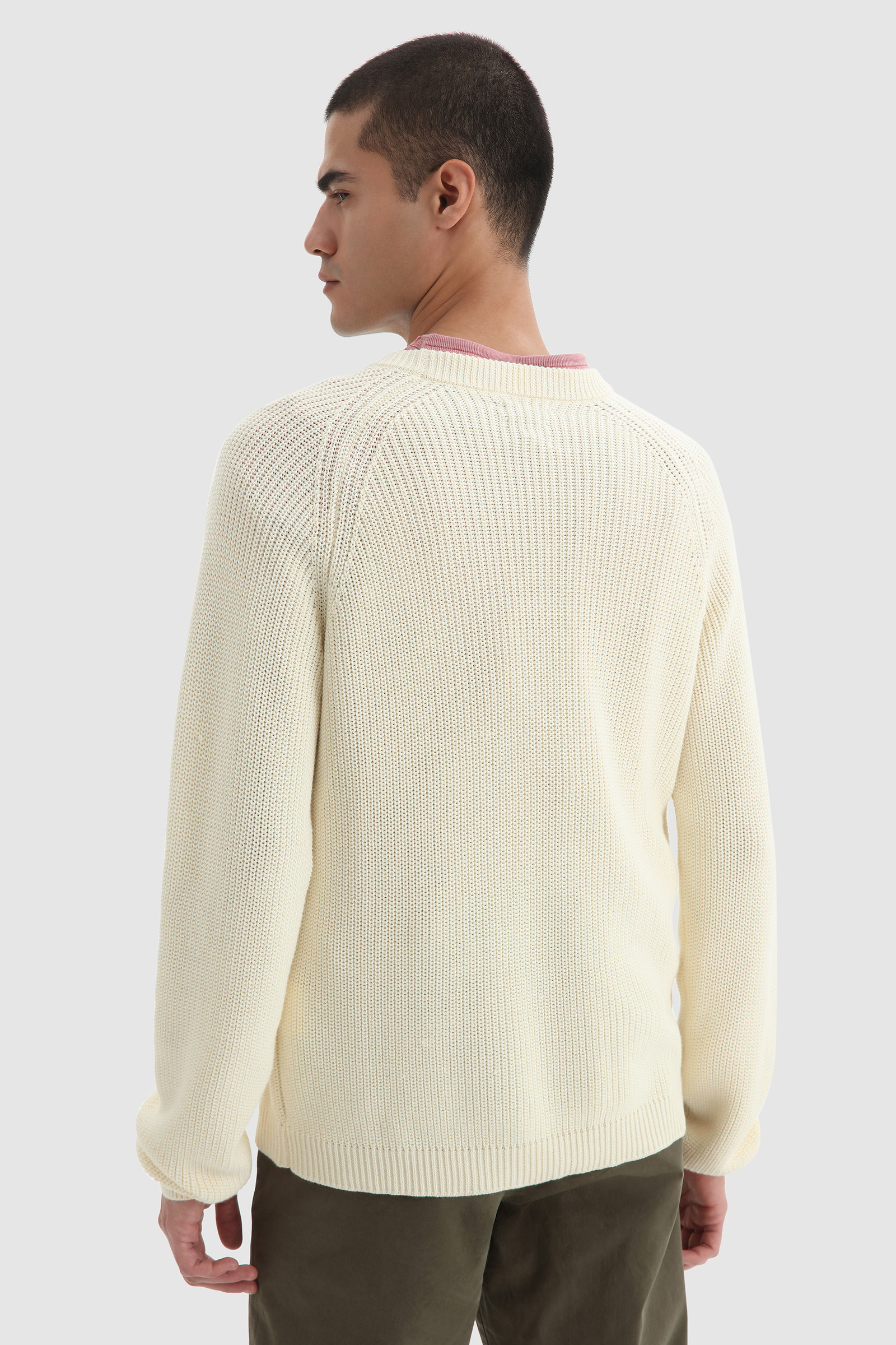 Men's Soft Cotton Rib Stitch Crewneck Sweater - staraliner.com