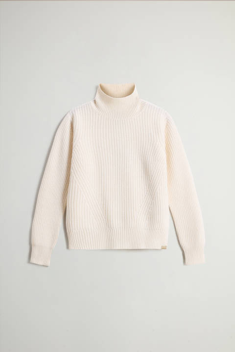 Maglione Canberra a collo alto in pura lana vergine Bianco photo 2 | Woolrich