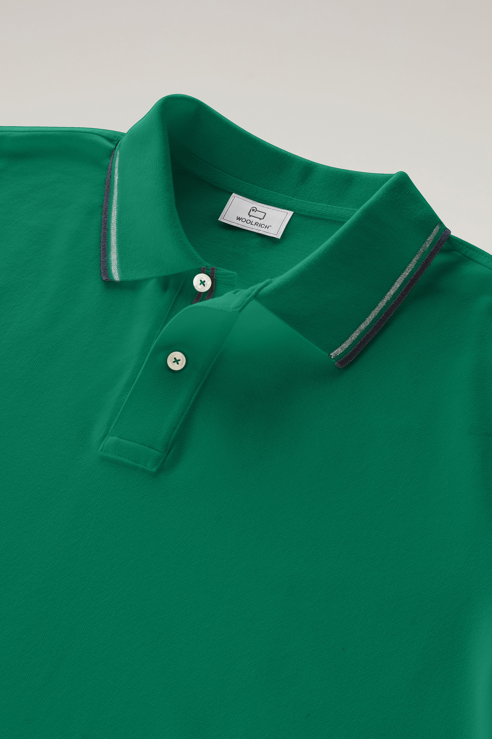 Polo Monterey en sergé de coton stretch vert photo 5 | Woolrich
