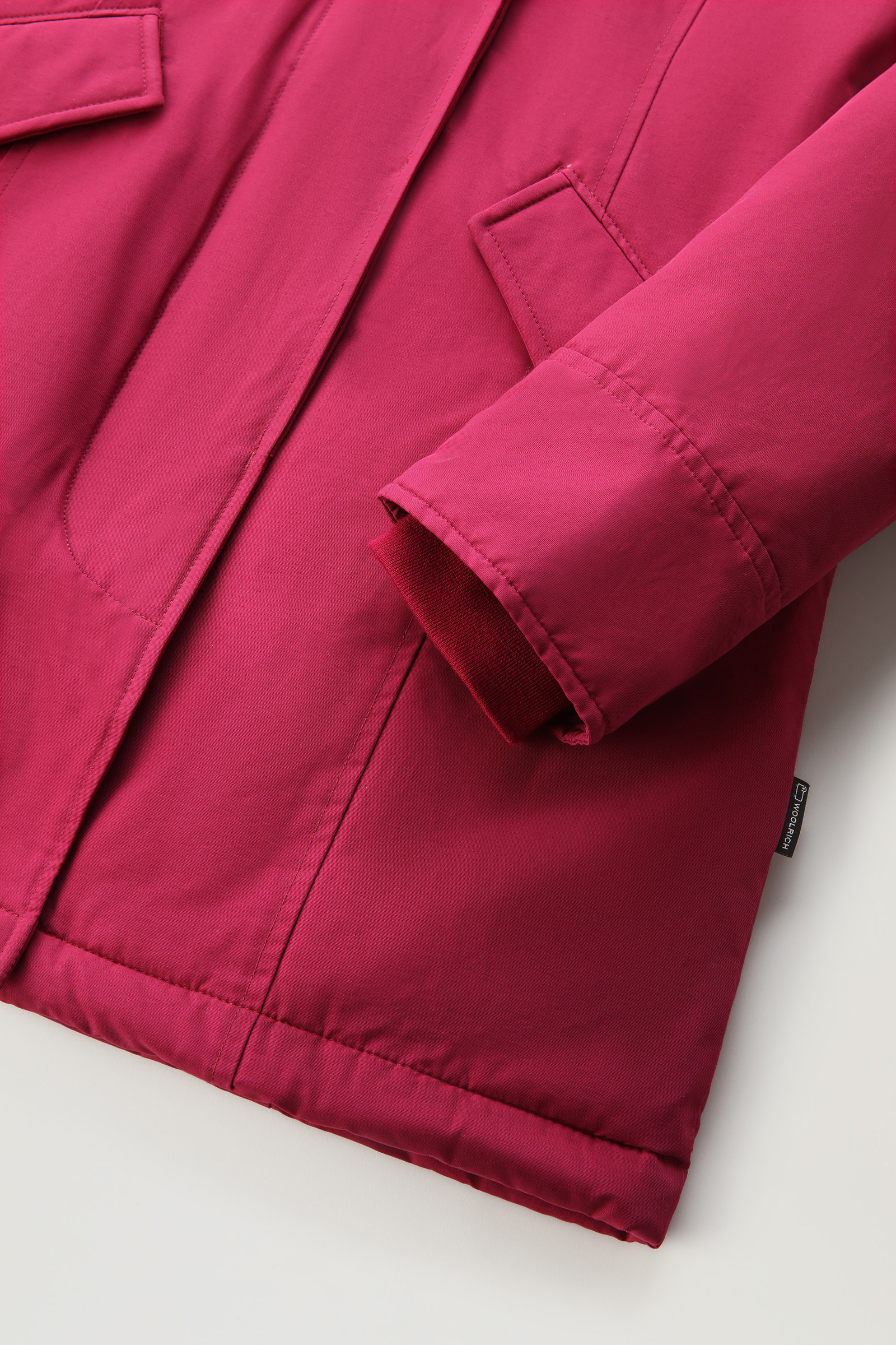 Arctic Parka in Ramar Cloth with Detachable Fur Trim Red photo 8 | Woolrich