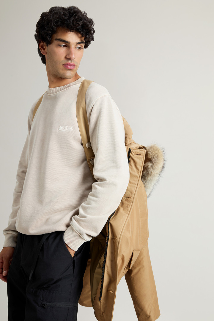 Arctic Anorak in Ramar Cloth with Detachable Fur Beige photo 5 | Woolrich