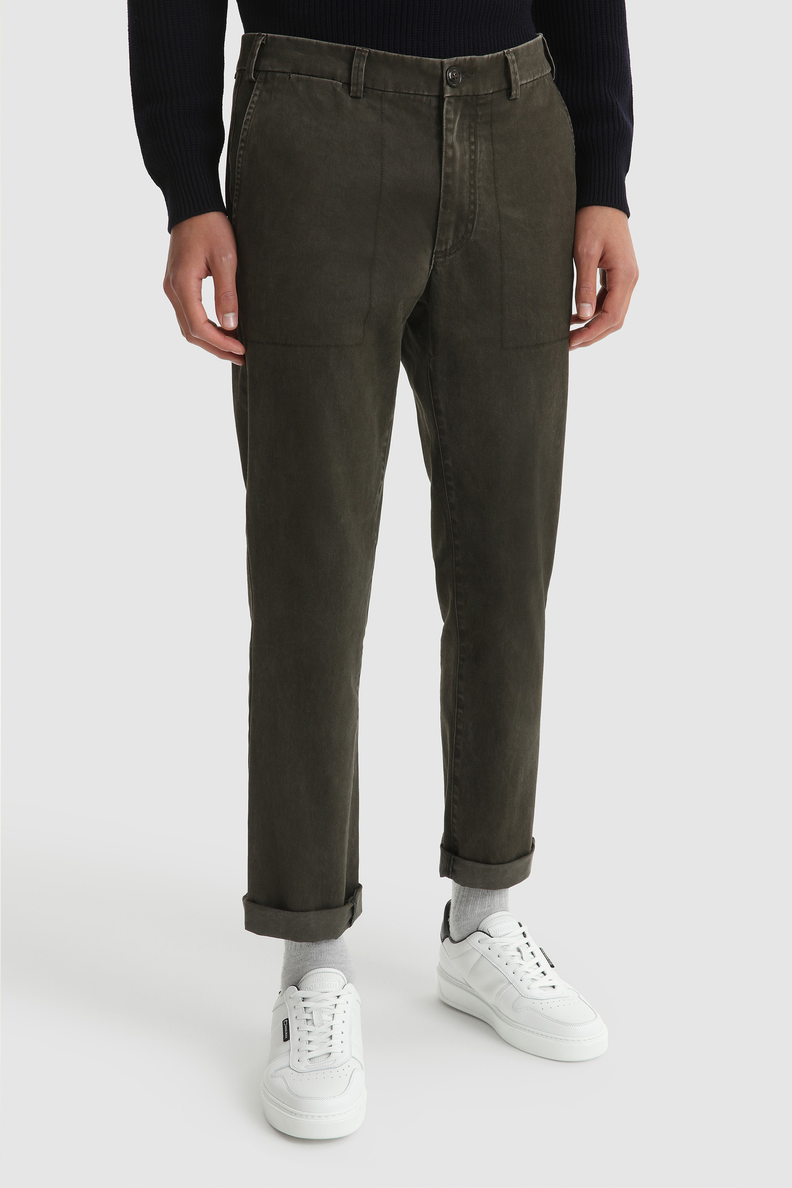 Maverick Brushed Cotton Pant Green | Woolrich