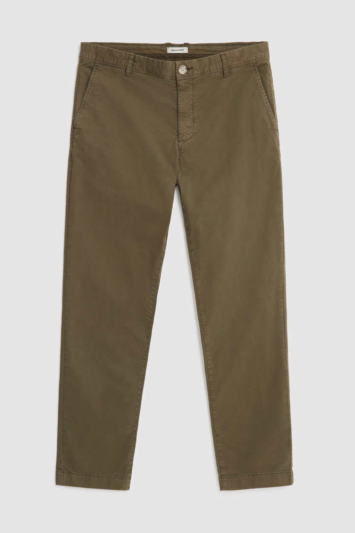 Pantalones chinos clásicos de algodón elástico