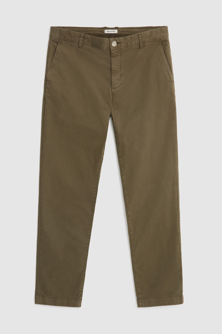 Pantalones chinos clásicos de algodón elástico