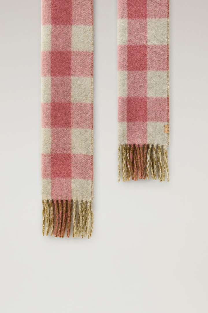 Girls' Double Face Scarf in Pure Virgin Wool Pink photo 2 | Woolrich