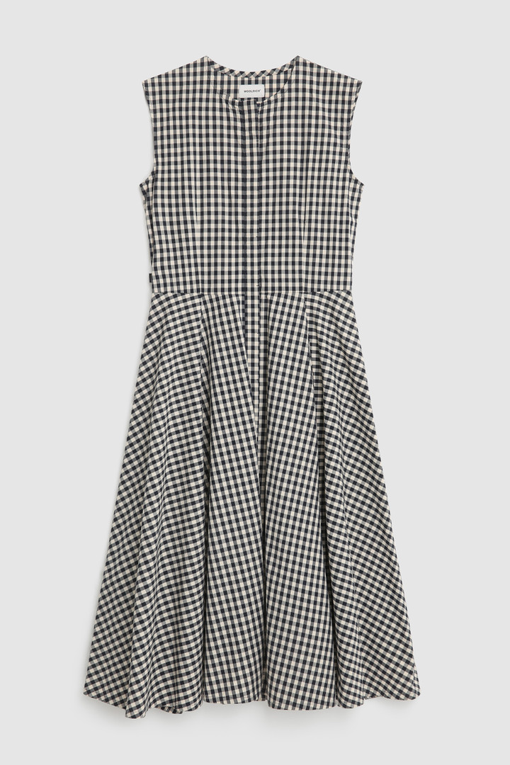Patterned cotton long dress