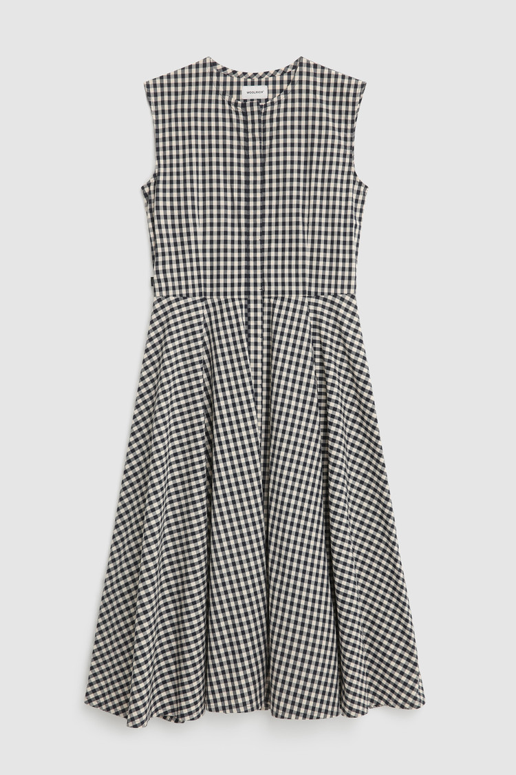 Patterned cotton long dress