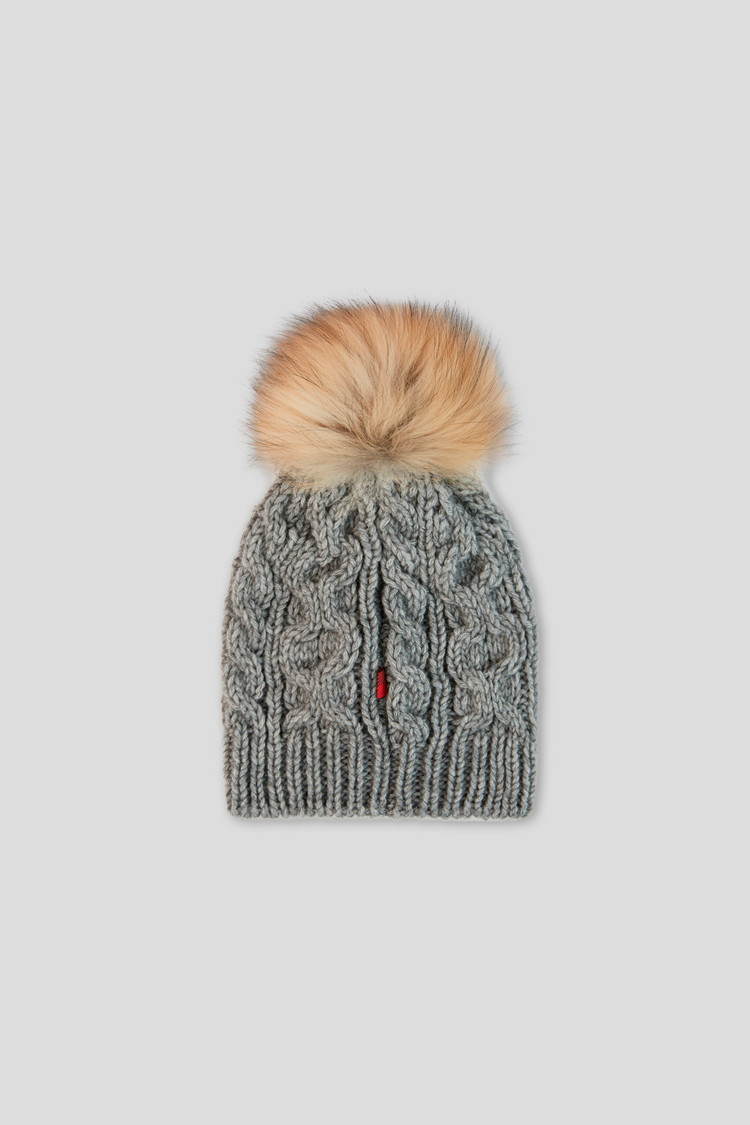 Girl Natural hat with pompon