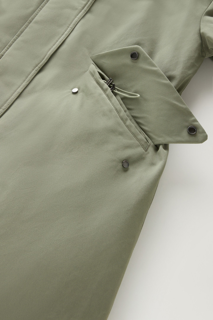 Long Parka in Brushed Ramar Cloth Green photo 7 | Woolrich