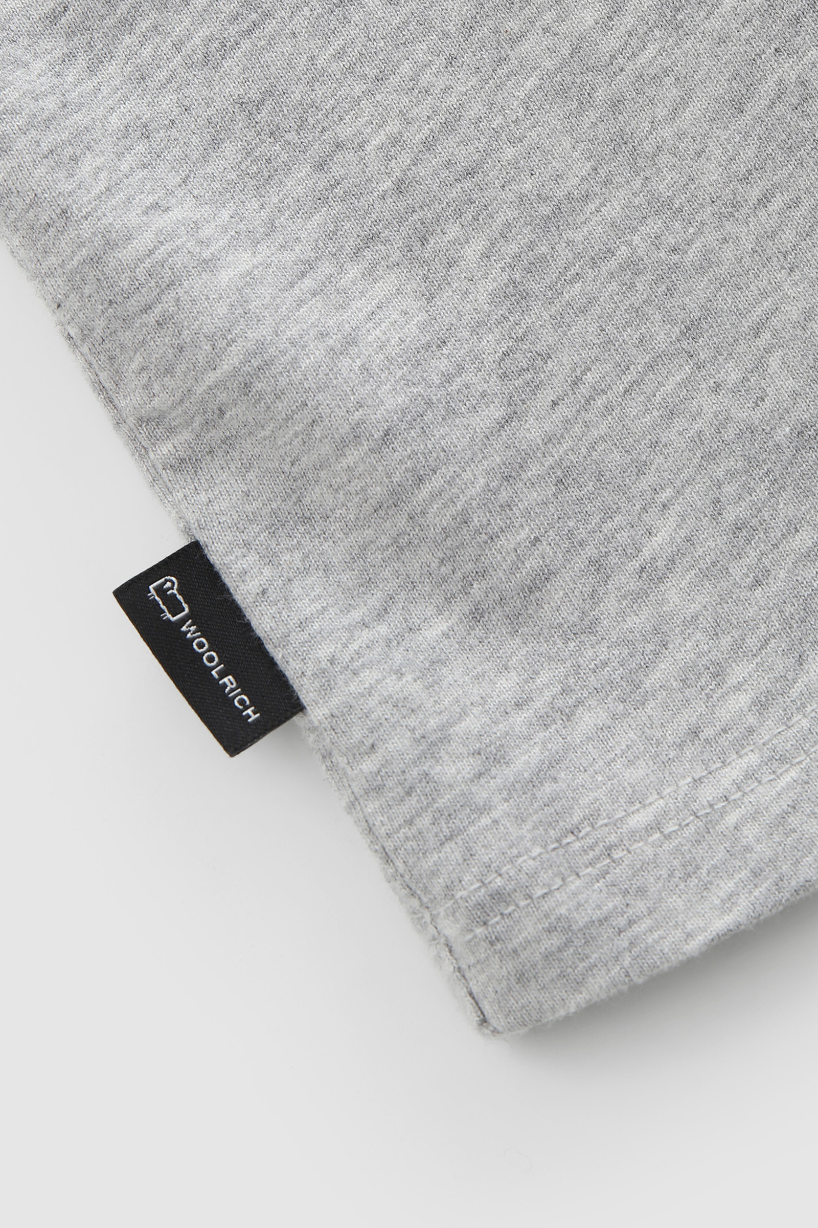 Boy's Organic Cotton Tee with Logo Grey photo 4 | Woolrich
