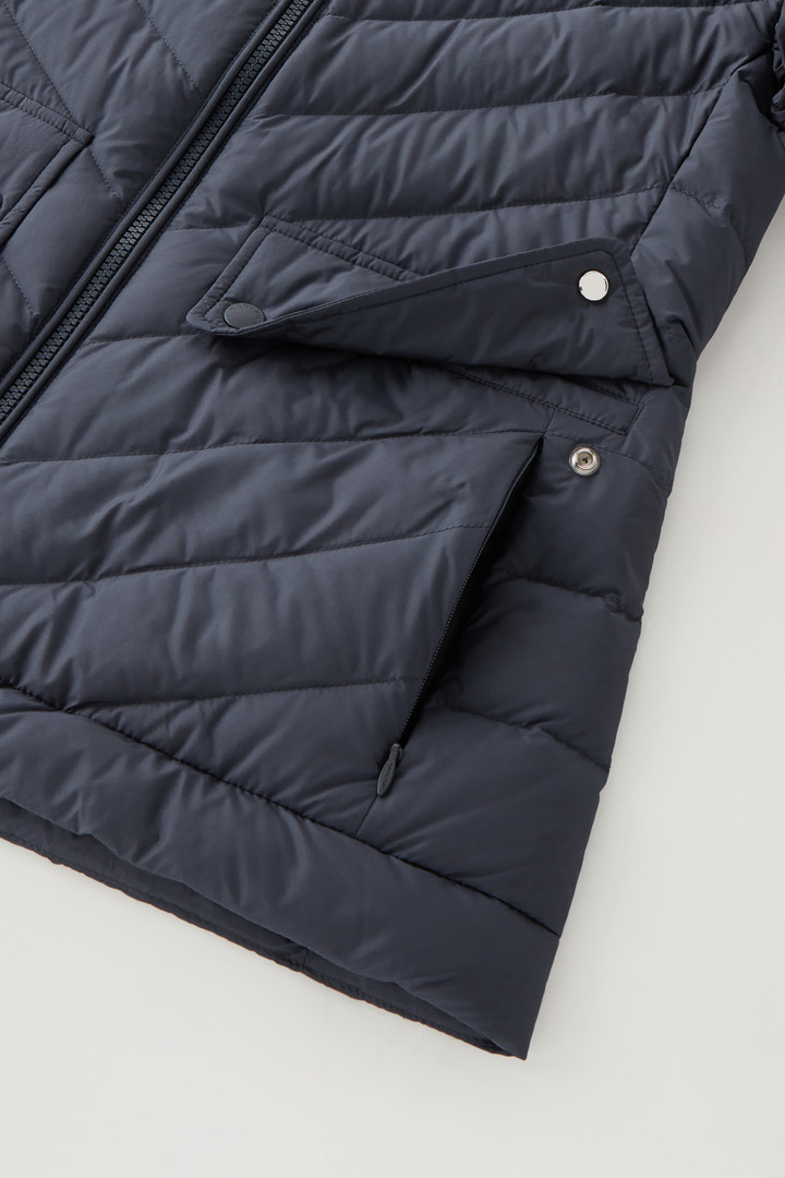 Short Padded Jacket with Chevron Quilting Blue photo 9 | Woolrich