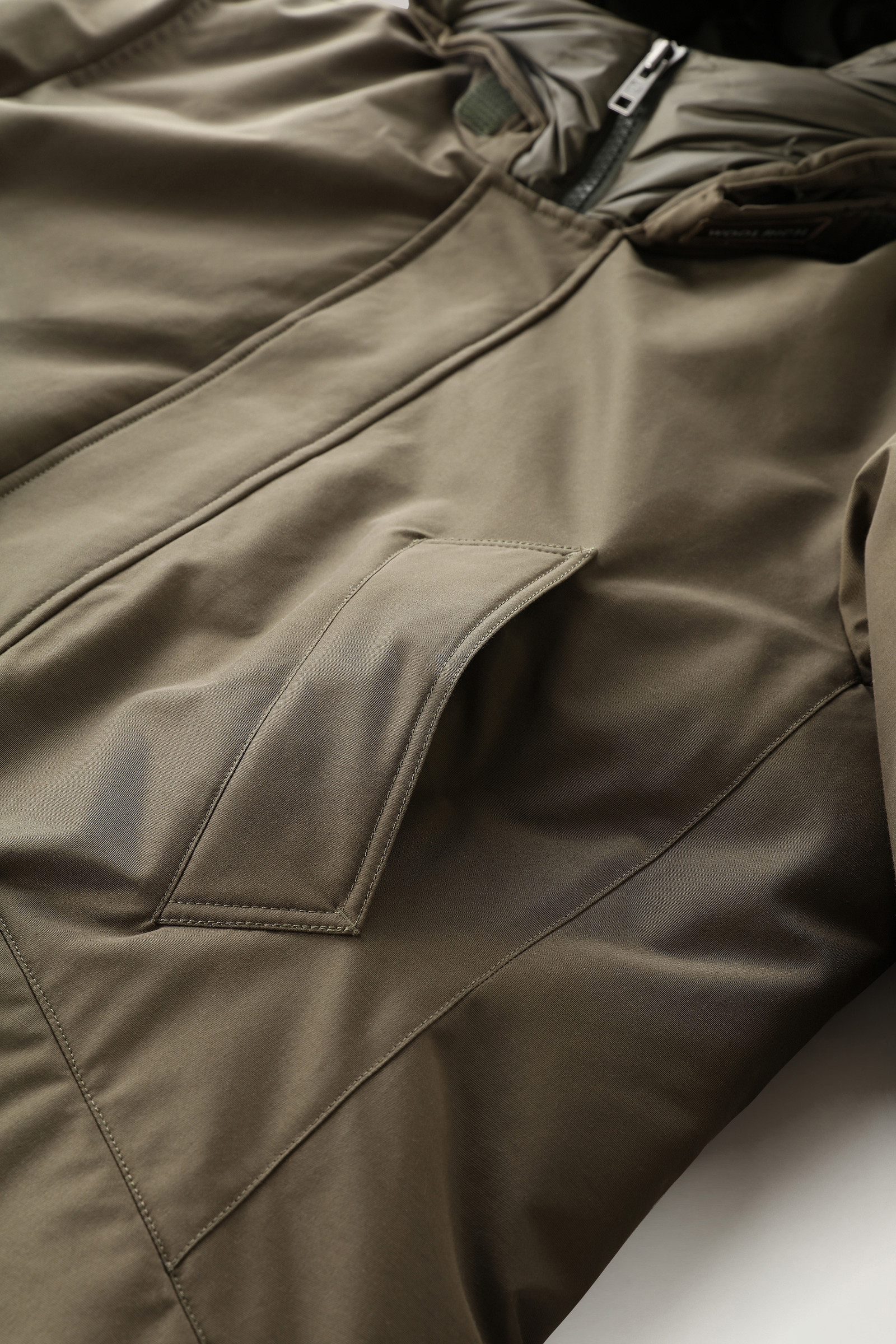Polar Parka in Ramar Cloth with High Collar Green photo 7 | Woolrich